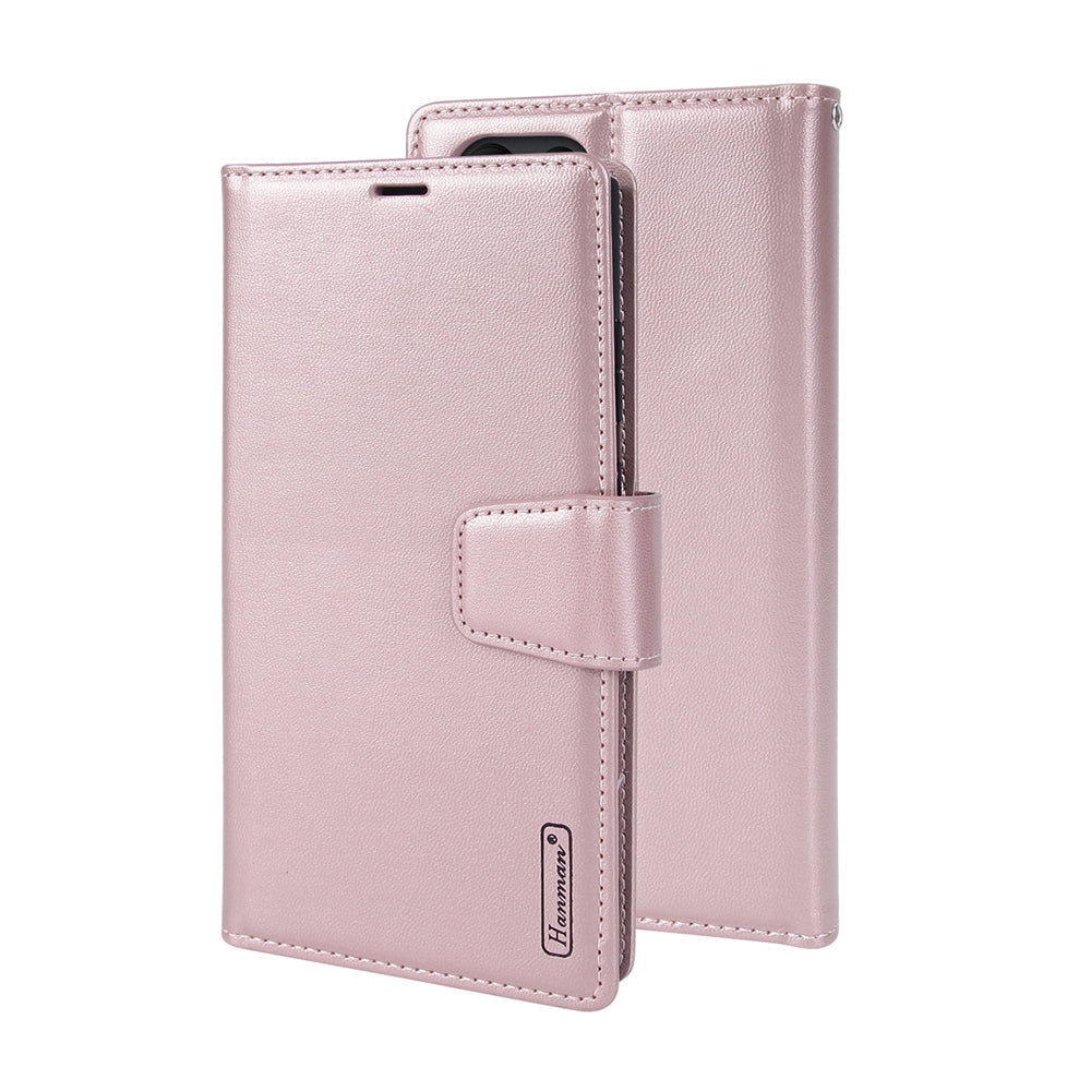 Hanman 2 in 1 Detachable Flip Leather Wallet Case With Magnetic Ring for Samsung Galaxy S24 Ultra