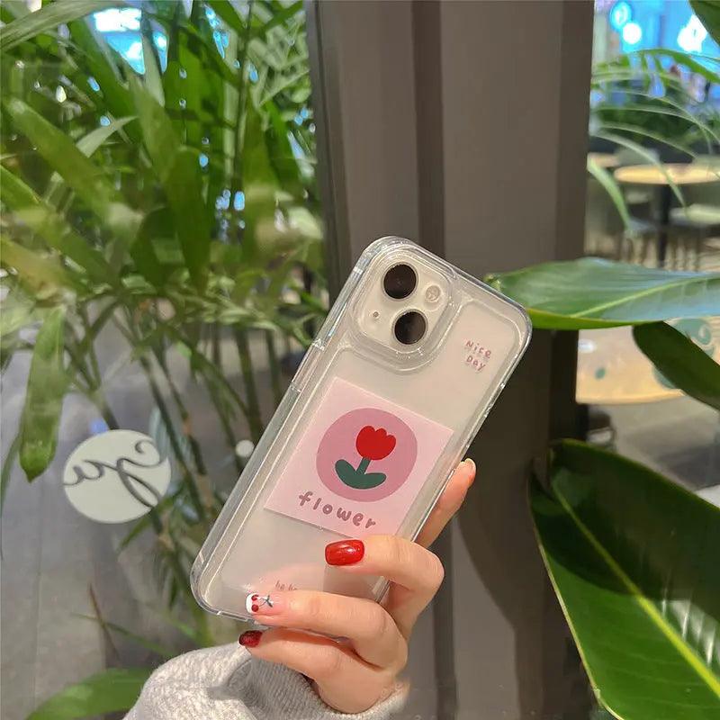 Three-dimensional Flower Transparent Simple Mobile Phone Case Online Only