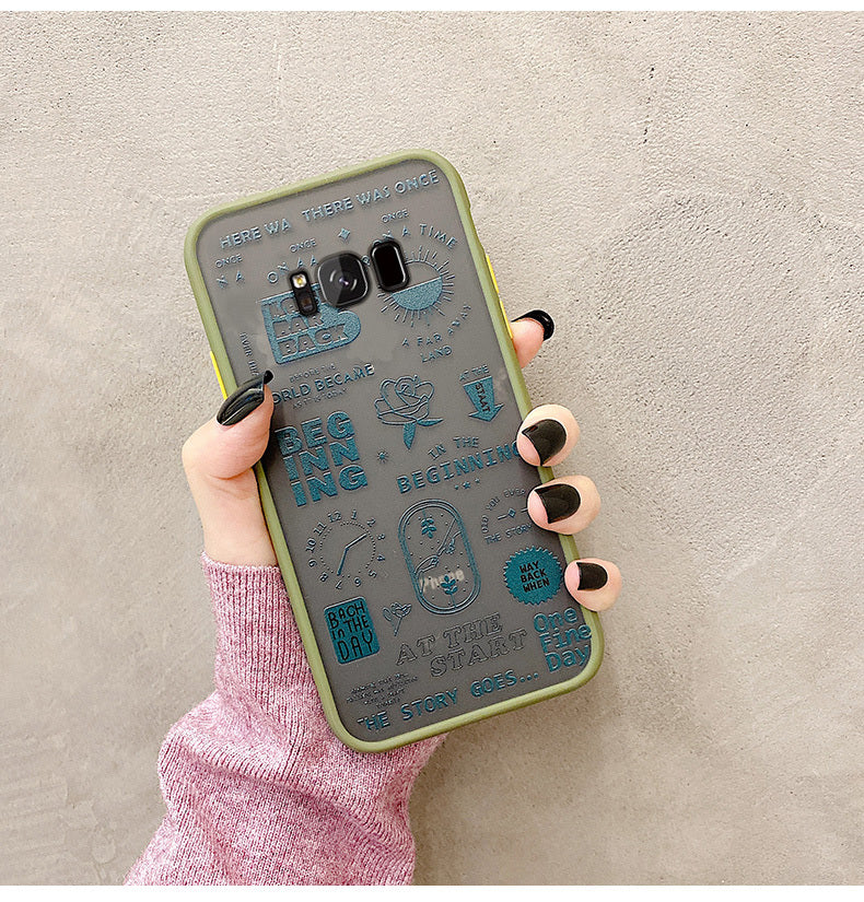 English label frosted phone case For Samsung Galaxy S20