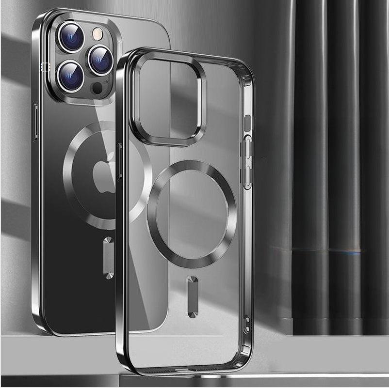 New Electroplated Magnetic Transparent Phone Case - MyMobile