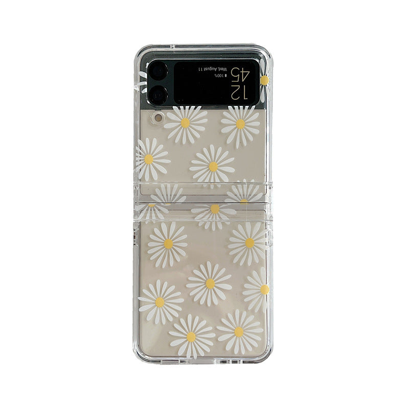 Flower Folding Screen Phone Case Protector For Samsung Galaxy Z Flip 4