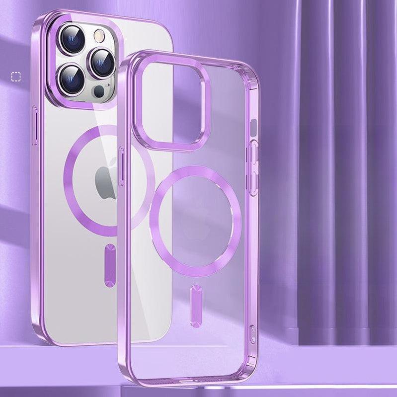 New Electroplated Magnetic Transparent Phone Case - MyMobile