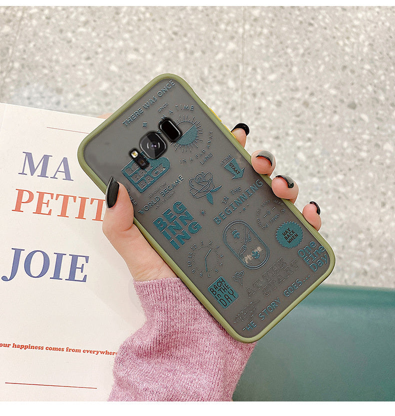 English label frosted phone case For Samsung Galaxy S20