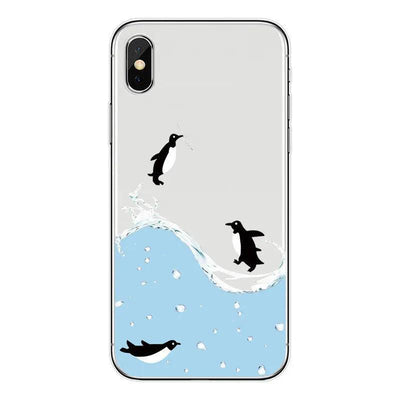 Creative Cartoon Transparent Printing Mobile Phone Soft Shell Online Only