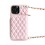 Phone Case Classic Style Luxury Rhombic Lambskin For iPhone 15