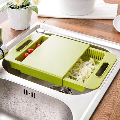 Multifunction Kitchen Chopping Blocks Sinks Drain Basket Cutting Board Vegetable Meat Tools