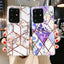 Retro electroplating geometric flower phone case For Samsung Galaxy S20