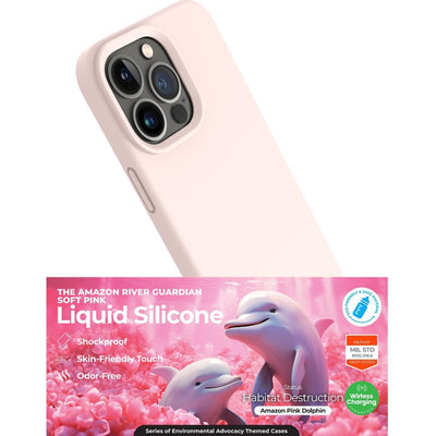 Liquid Silicone Case Cover for iPhone 15 Plus Pink