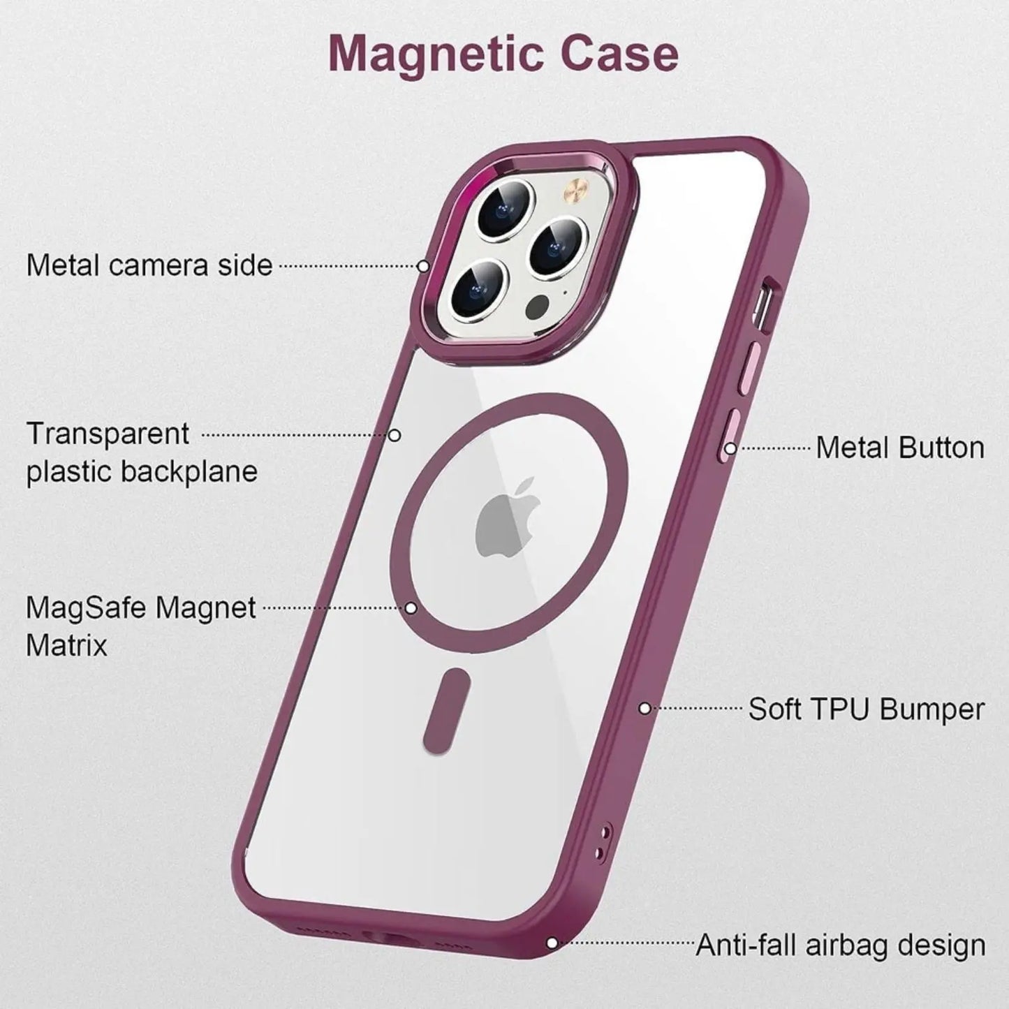 ReDefine Metal Camera Lens Magnetic Magsafe Case for iPhone 15 Plus