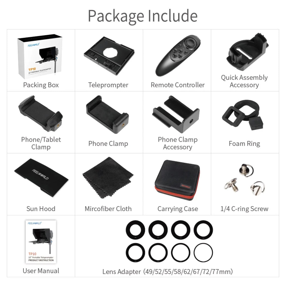 Feelworld TP10 10" Portable Teleprompter