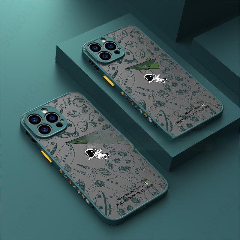 Astronaut Phone Case Doodle Moon Cartoon Eye Protection For iPhone 16 Pro Max