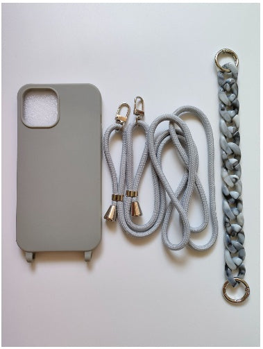 Chain Crossbody Phone Case Candy Color Soft Shell For iPhone 16