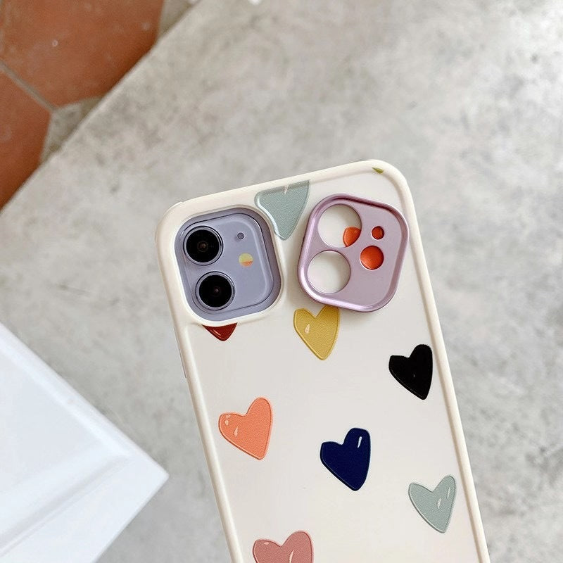 Multiple Colored Loving Heart Electroplated Lenses XR All-inclusive Phone Case - MyMobile