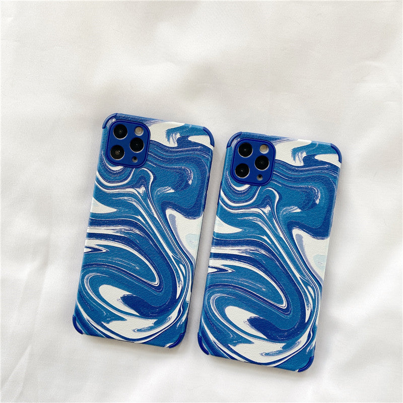 Personalized Blue Ink Splash Mobile Phone Soft Shell - MyMobile