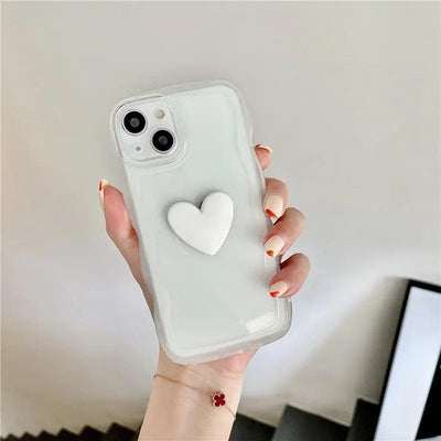 Mobile Phone Case Three-dimensional Love Wave Pattern Anti-fall Protective Cover - MyMobile