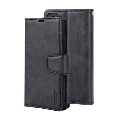 Hanman 2 in 1 Detachable Flip Leather Wallet Case With Magnetic Ring for Samsung Galaxy S24 Plus