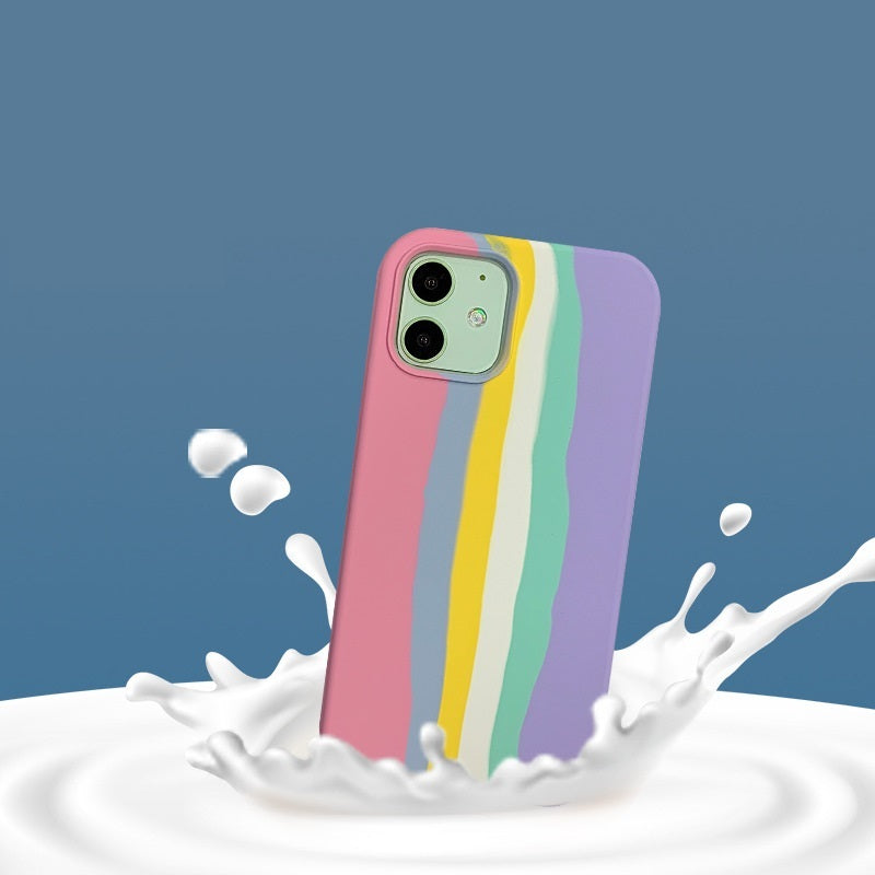 Liquid Silicone Bag Pc Rainbow Mobile Phone Case - MyMobile