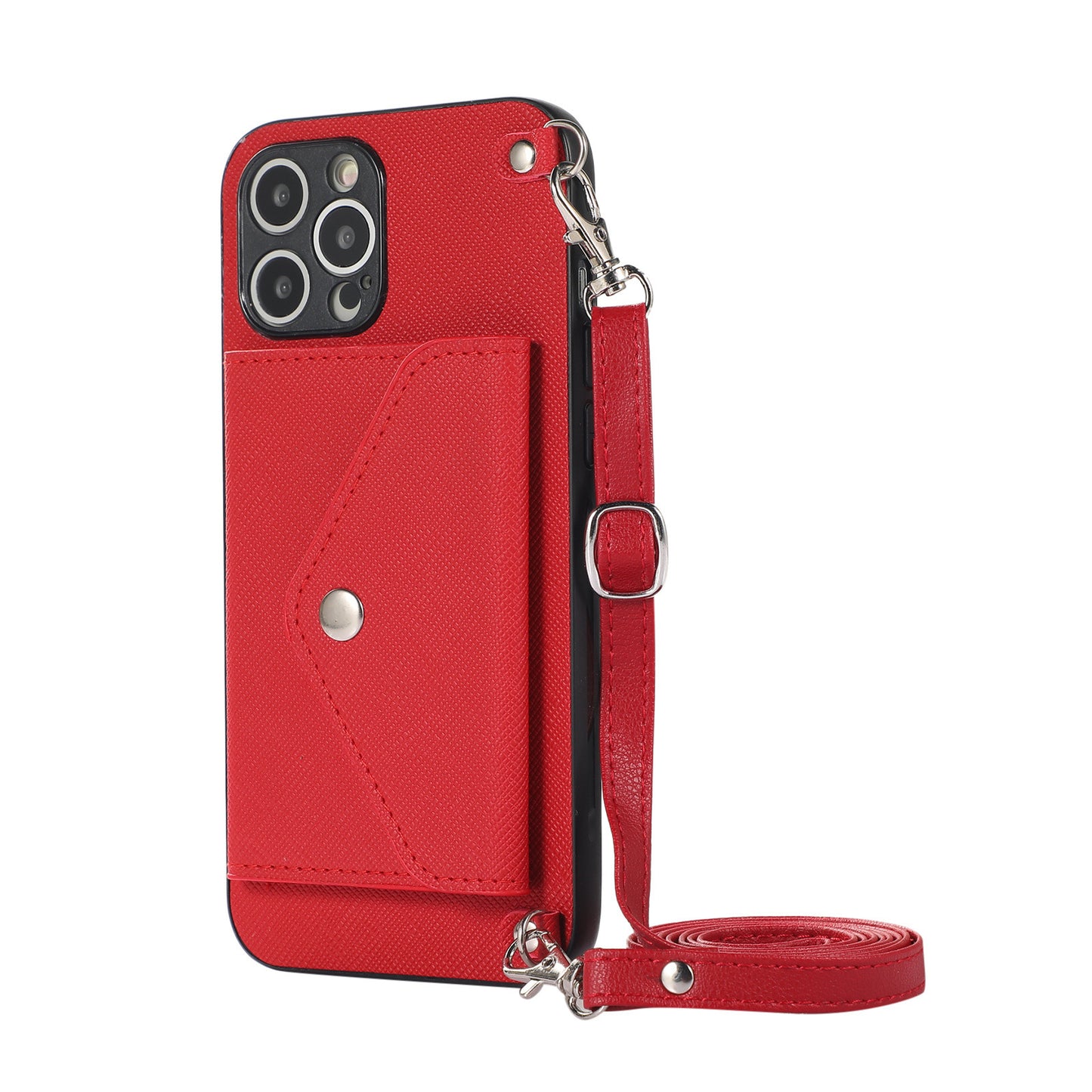 Oblique Cross Zero Wallet Mobile Phone Case For iPhone 14