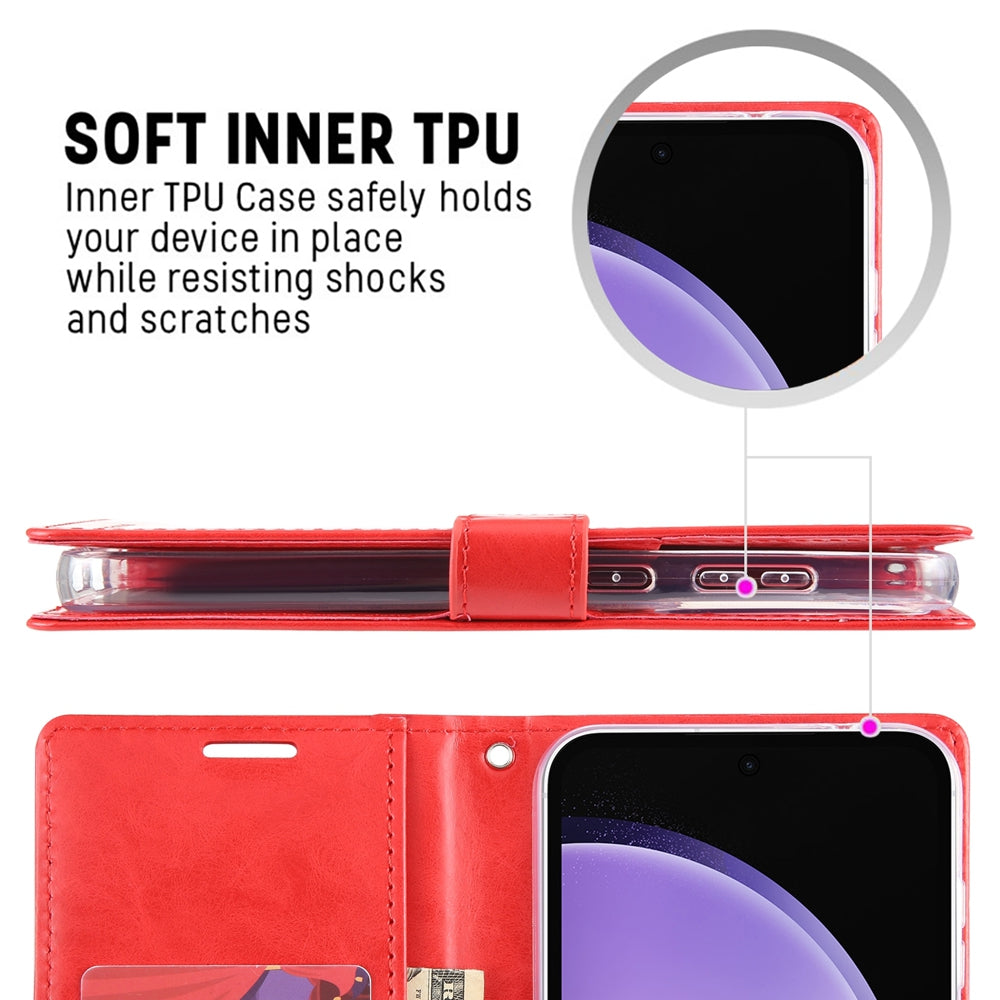 Mercury Blue Moon Diary Case With Magnetic Ring for Samsung Galaxy S24 FE