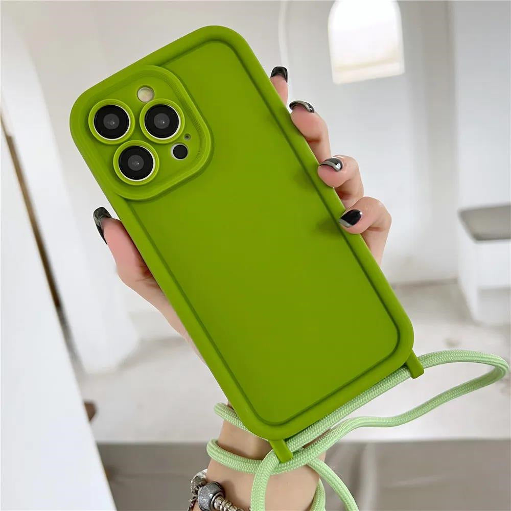 Phone Case Silicone Soft Case Lanyard