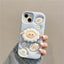 Cartoon Sheep Stand Phone Case For iPhone 15