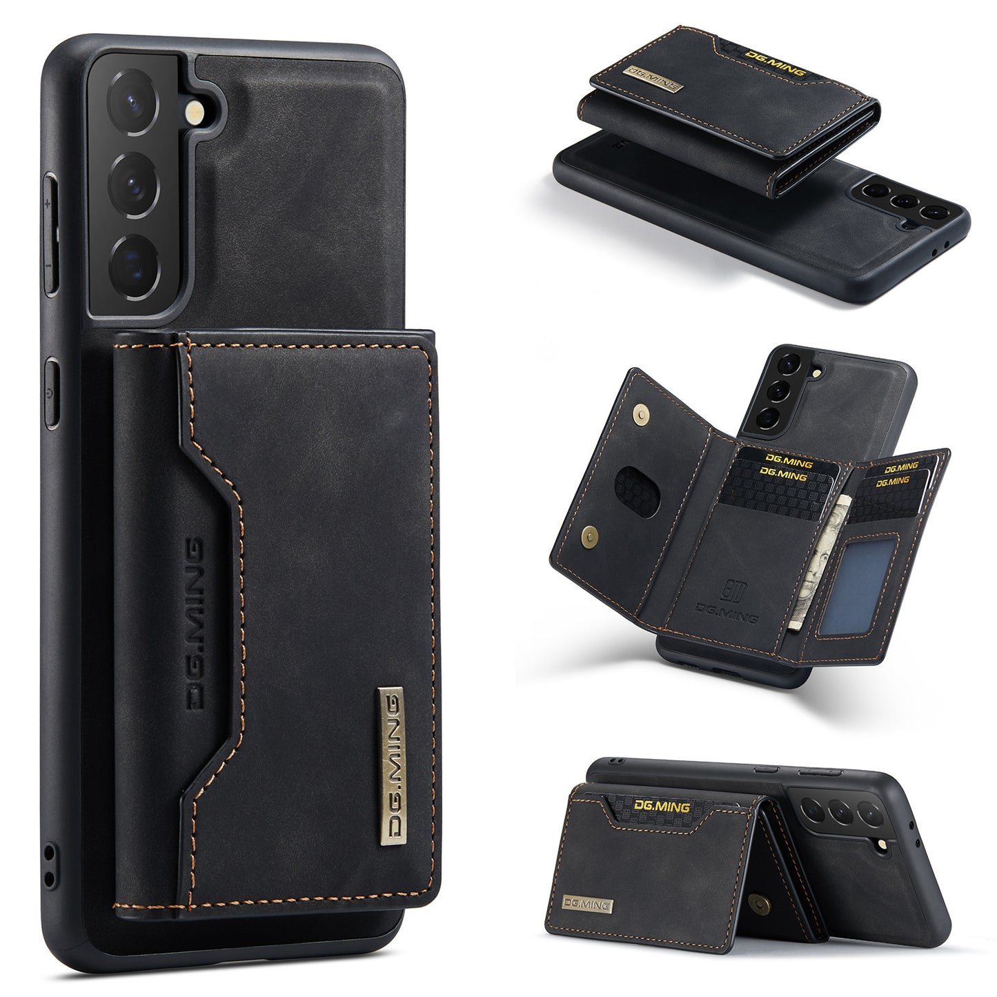 Simple Solid Color Magnetic Card Case For Samsung Galaxy Z Fold