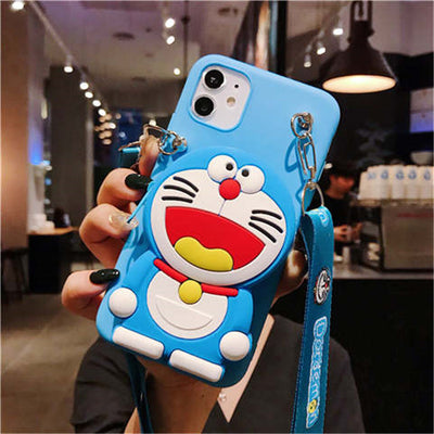 Cartoon silicone Wallet Case For Huawei P30