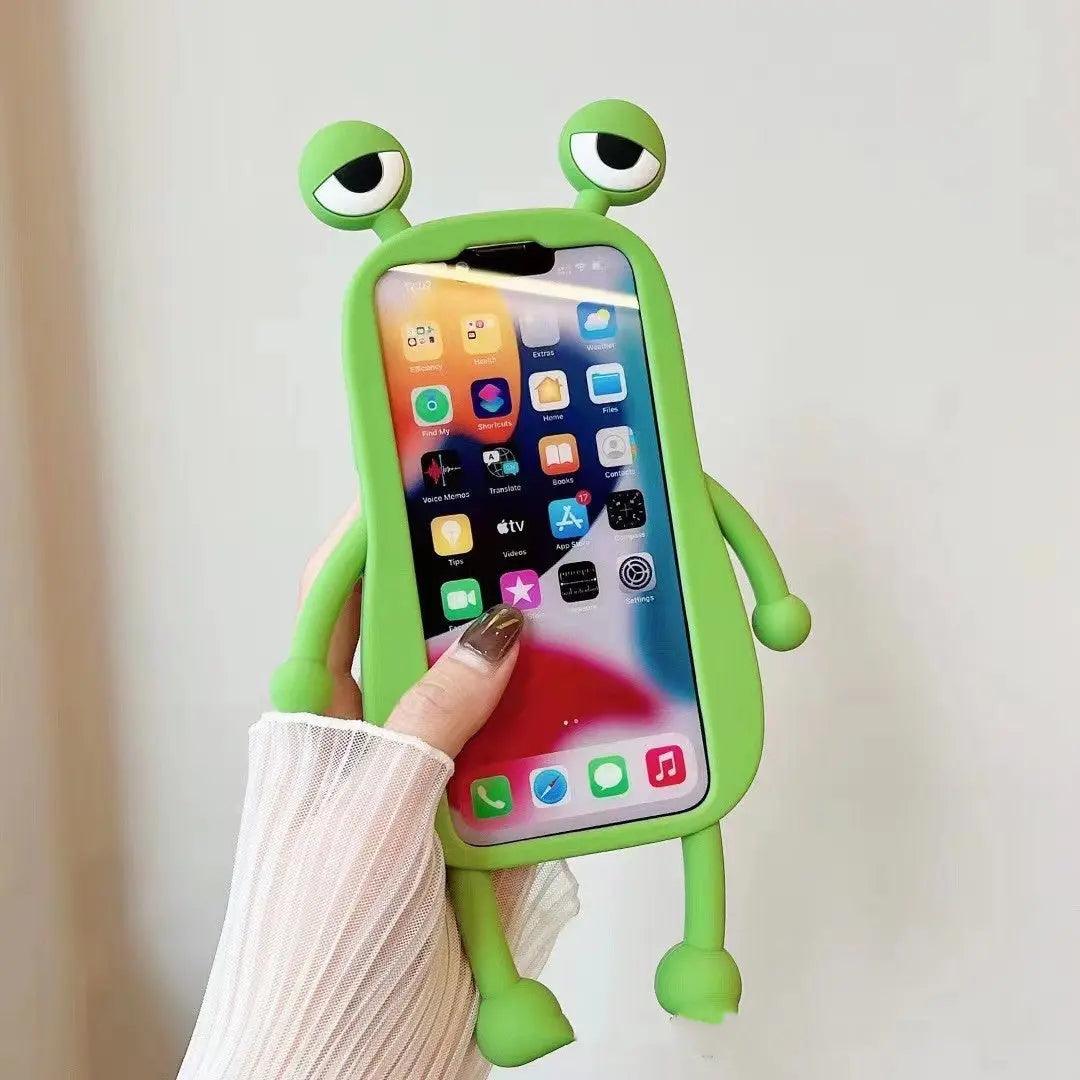 Funny Silicone 3D Frog Phone Case For IPhone 14 13 11 12 Pro Max XS XR X 7 8 Plus SE Cartoon Cute Shockproof Bumper Cover Online Only