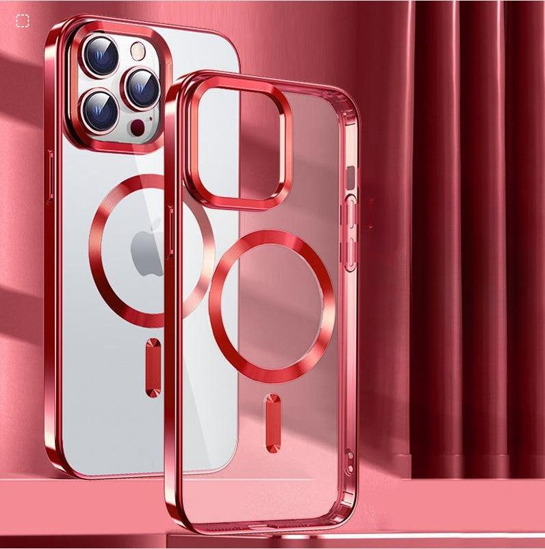 New Electroplated Magnetic Transparent Phone Case - MyMobile