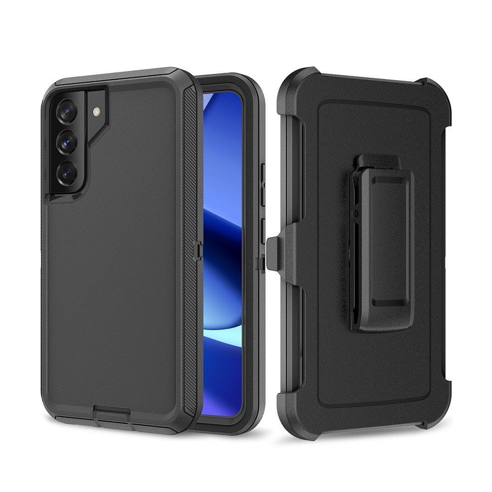 Shockproof Robot Armor Hard Plastic Case with Belt Clip for Samsung Galaxy S23 Plus