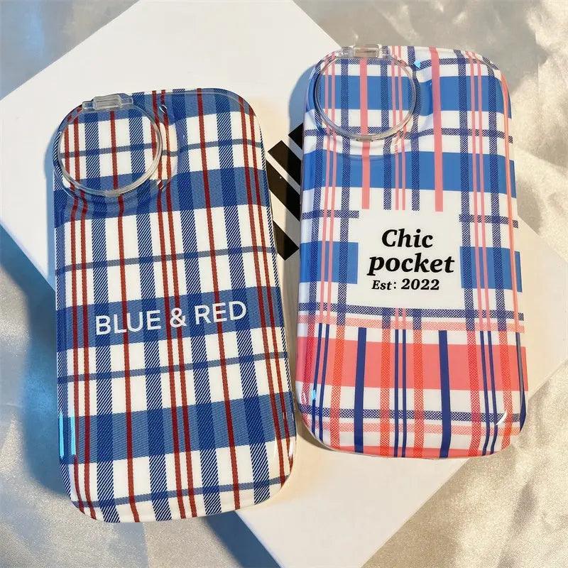 Small High End Striped Plaid Mobile Phone Shell Online Only