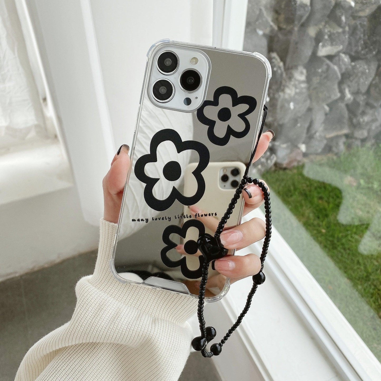 New Mirror Phone Case Drop-resistant Mirror Full Cover Transparent Painted Protective Cover For iPhone 12, 13, 14 - MyMobile