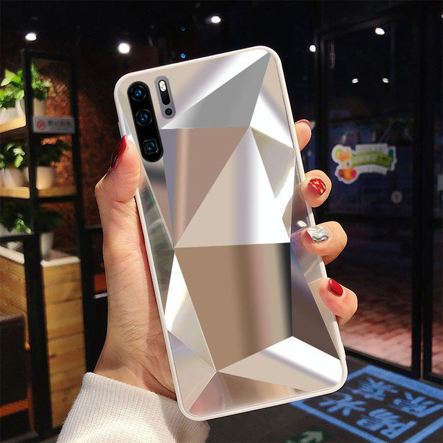 Rhombus mirror phone case Huawei P 30