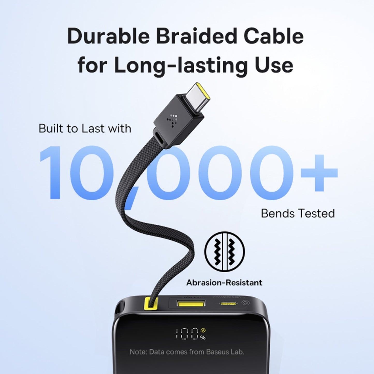 Baseus EnerFill FC51 Bipow2 Pro Digital Display Power Bank with Built-in Cable 10000mAh 22.5W