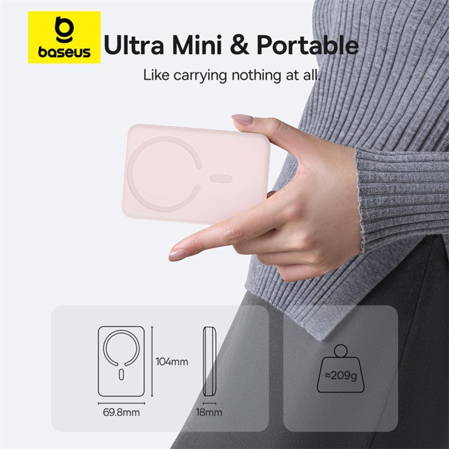 Baseus EnerFill FM11 Ultra-Mini Magnetic Power Bank 10000mAh 22.5W
