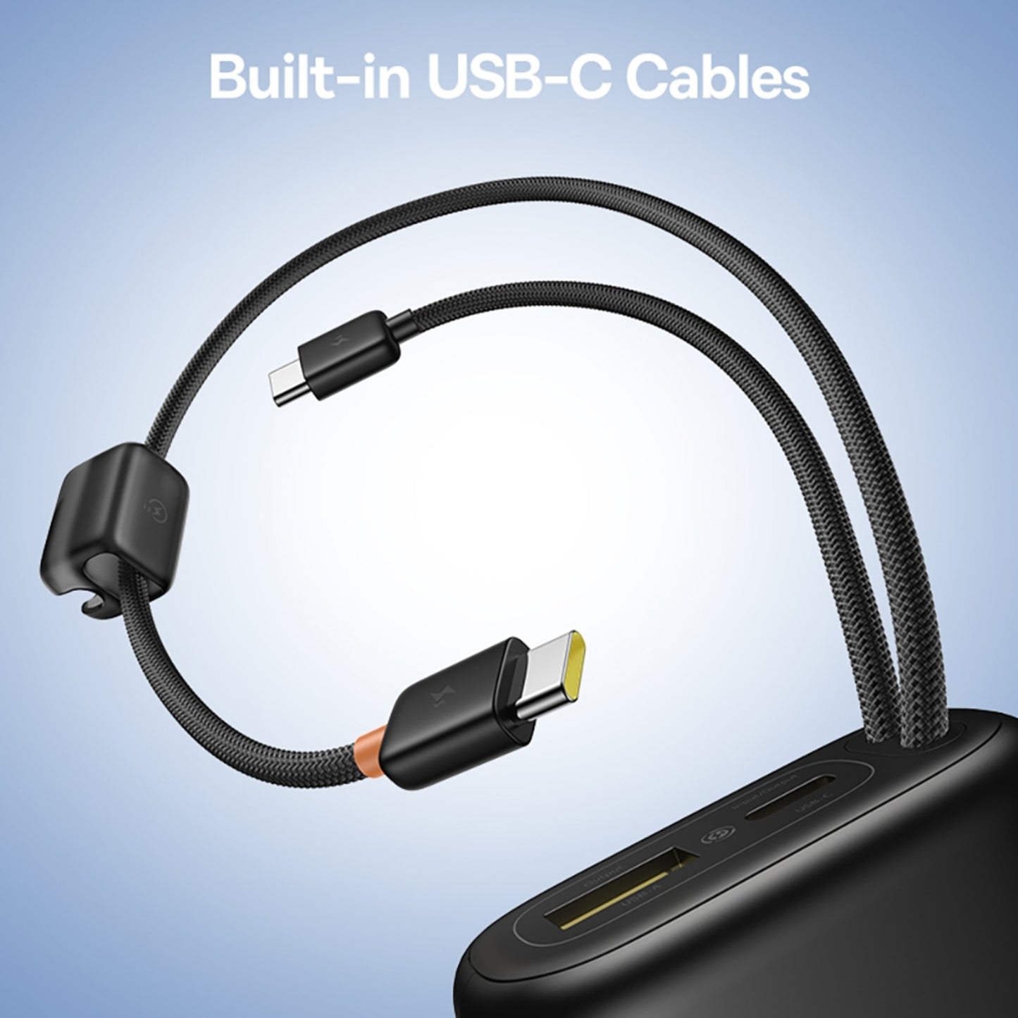 Baseus EnerFill FC41 Digital Display Power Bank with Dual Built-in USB-C Cables 10,000mAh 67W