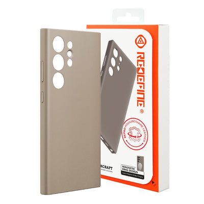 REDEFINE MASTERCRAFT Re-pro Polyurethane Leather Case Cover With Magnetic Ring for Samsung Galaxy S24 Ultra