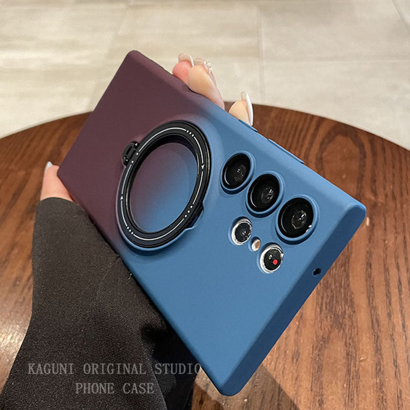 Creative Built-in Lens Film Gradient Magnetic Phone Case For Samsung Galaxy S24