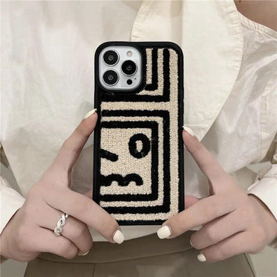 Abstract Illustration Plush Mobile Phone Case Trend Online Only