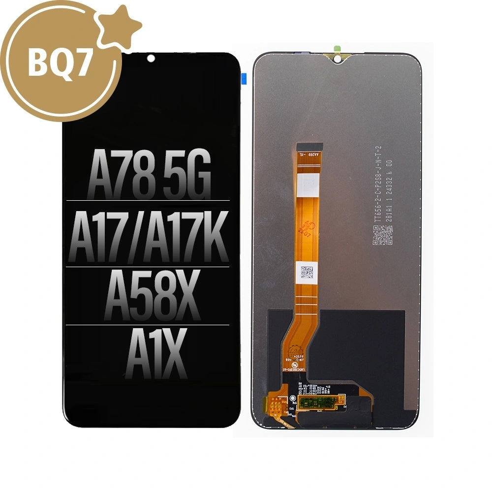 BQ7 LCD Assembly Replacement for OPPO A78 5G / A17 / A17K / A58X / A1X (Service Pack Equivalent — Not Official OPPO)