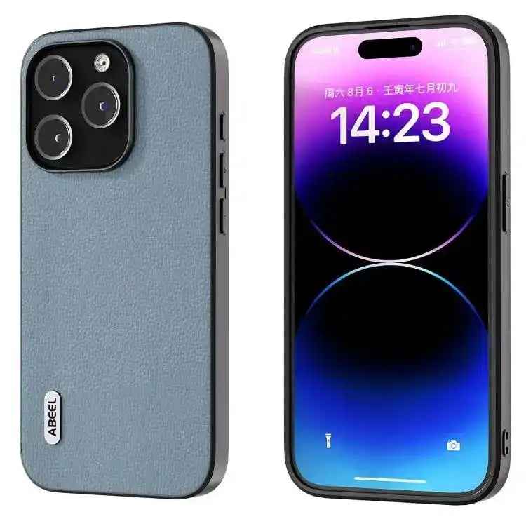 ABEEL Black Edge Genuine Leather Mino Phone Case