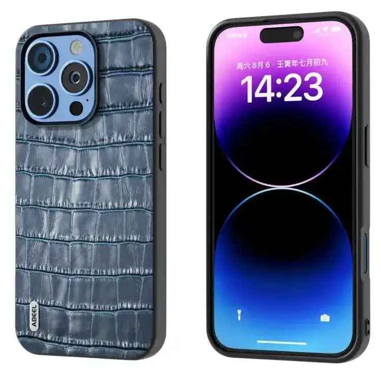 ABEEL Crocodile Texture Genuine Leather Phone Case