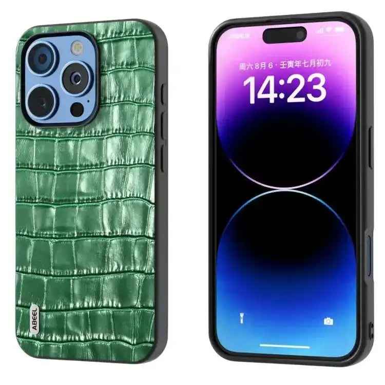ABEEL Crocodile Texture Genuine Leather Phone Case
