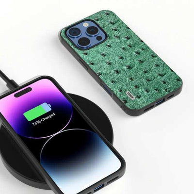ABEEL Genuine Leather Ostrich Texture Phone Case MyMobile