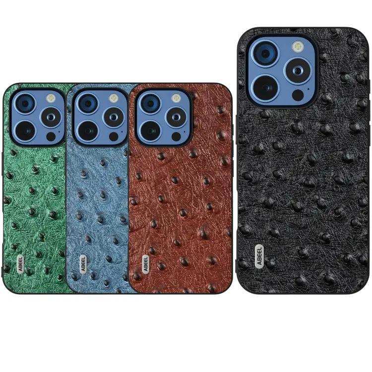 ABEEL Genuine Leather Ostrich Texture Phone Case MyMobile