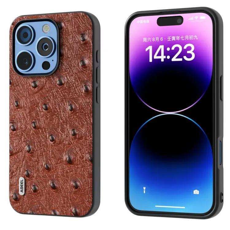 ABEEL Genuine Leather Ostrich Texture Phone Case MyMobile