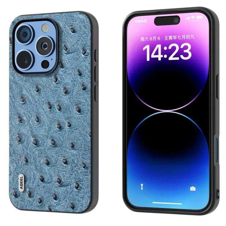ABEEL Genuine Leather Ostrich Texture Phone Case MyMobile