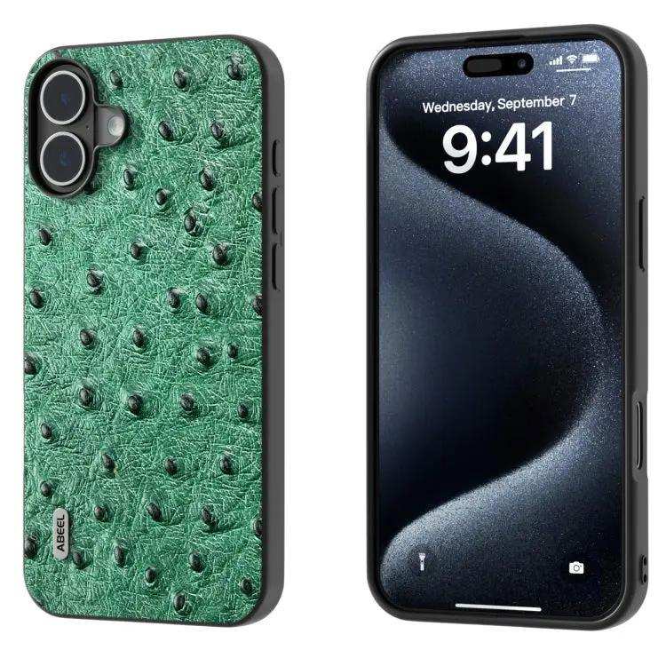 ABEEL Genuine Leather Ostrich Texture Phone Case MyMobile