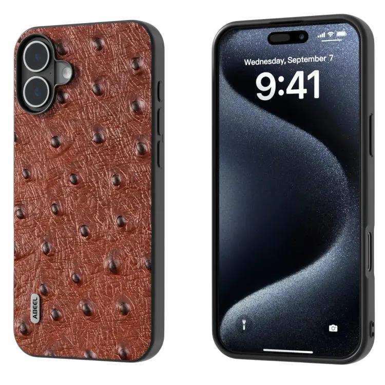 ABEEL Genuine Leather Ostrich Texture Phone Case MyMobile