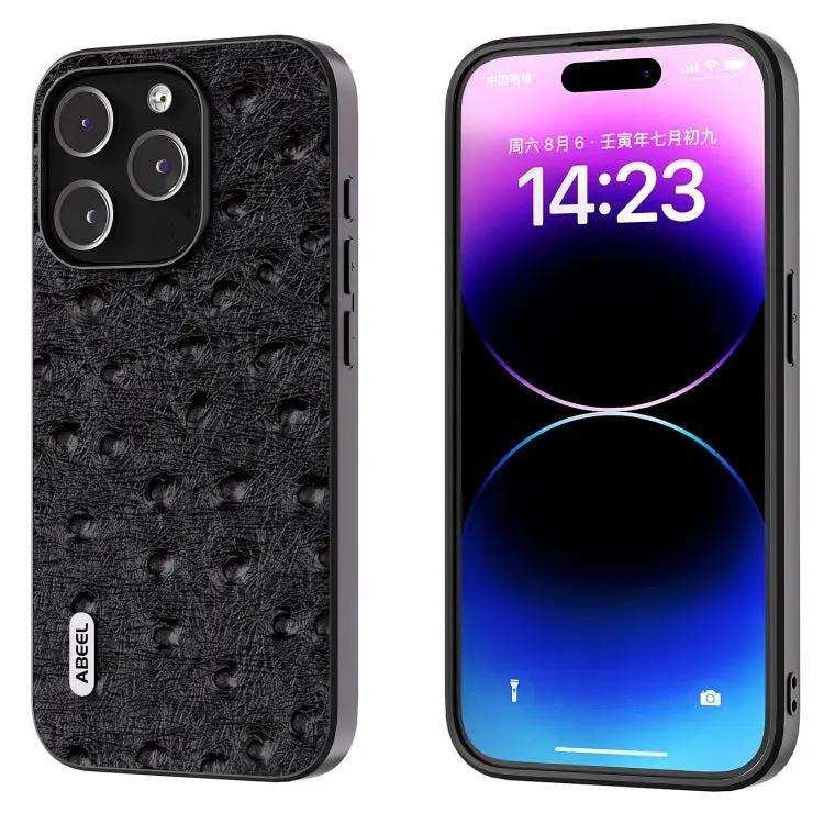 ABEEL Genuine Leather Ostrich Texture Phone Case MyMobile